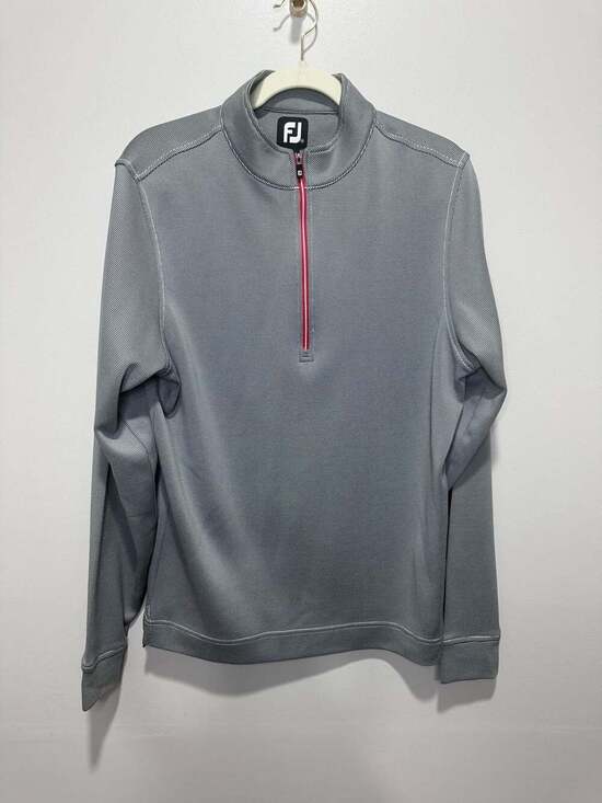 FootJoy Other - FootJoy Men's Micro-Stripe Quarter-Zip Golf Pullover, Grey/White, Size Medium